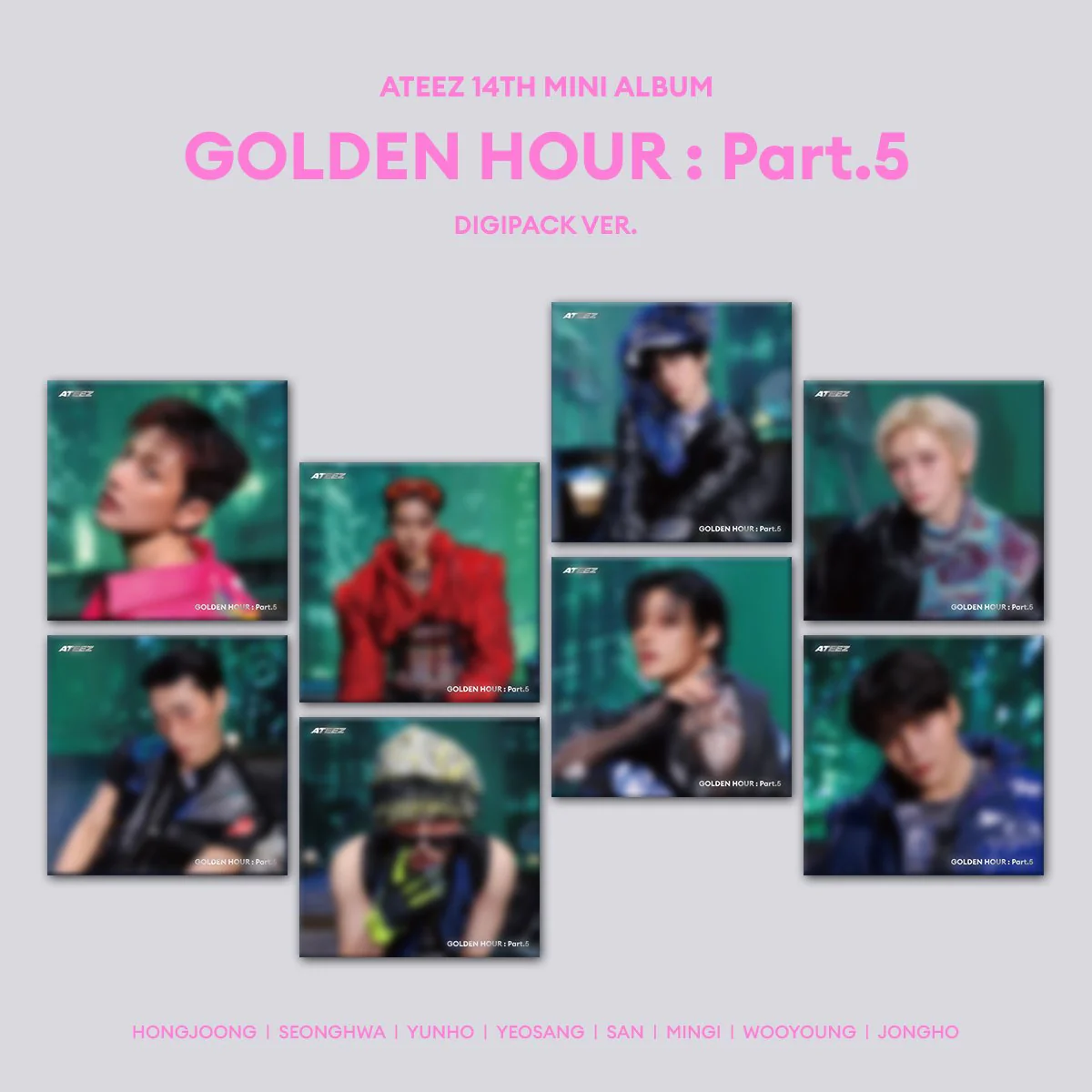 ATEEZ - GOLDEN HOUR : PART.5 14TH MINI ALBUM APPLEMUSIC GIFT DIGIPACK VER RANDOM